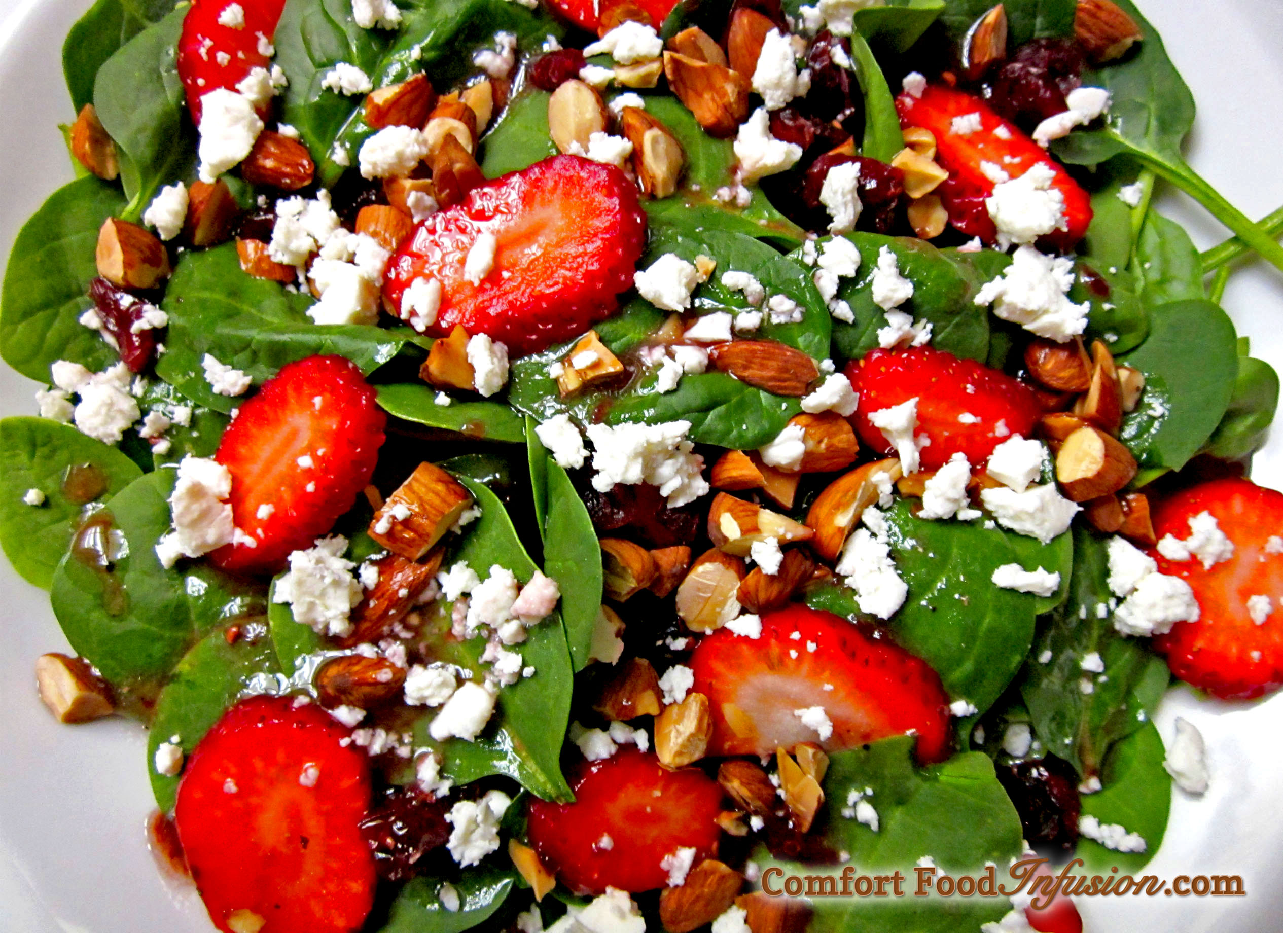 Spinach Salad With Raspberry Vinaigrette Comfort Food Infusion