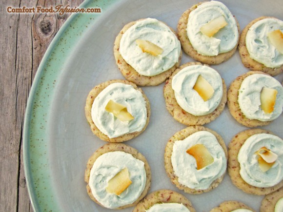 Coconut Lime Cookies. Made with coconut flour. Gluten free and vegan!