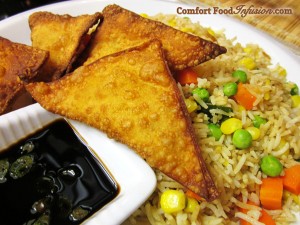 fried rice and wontons