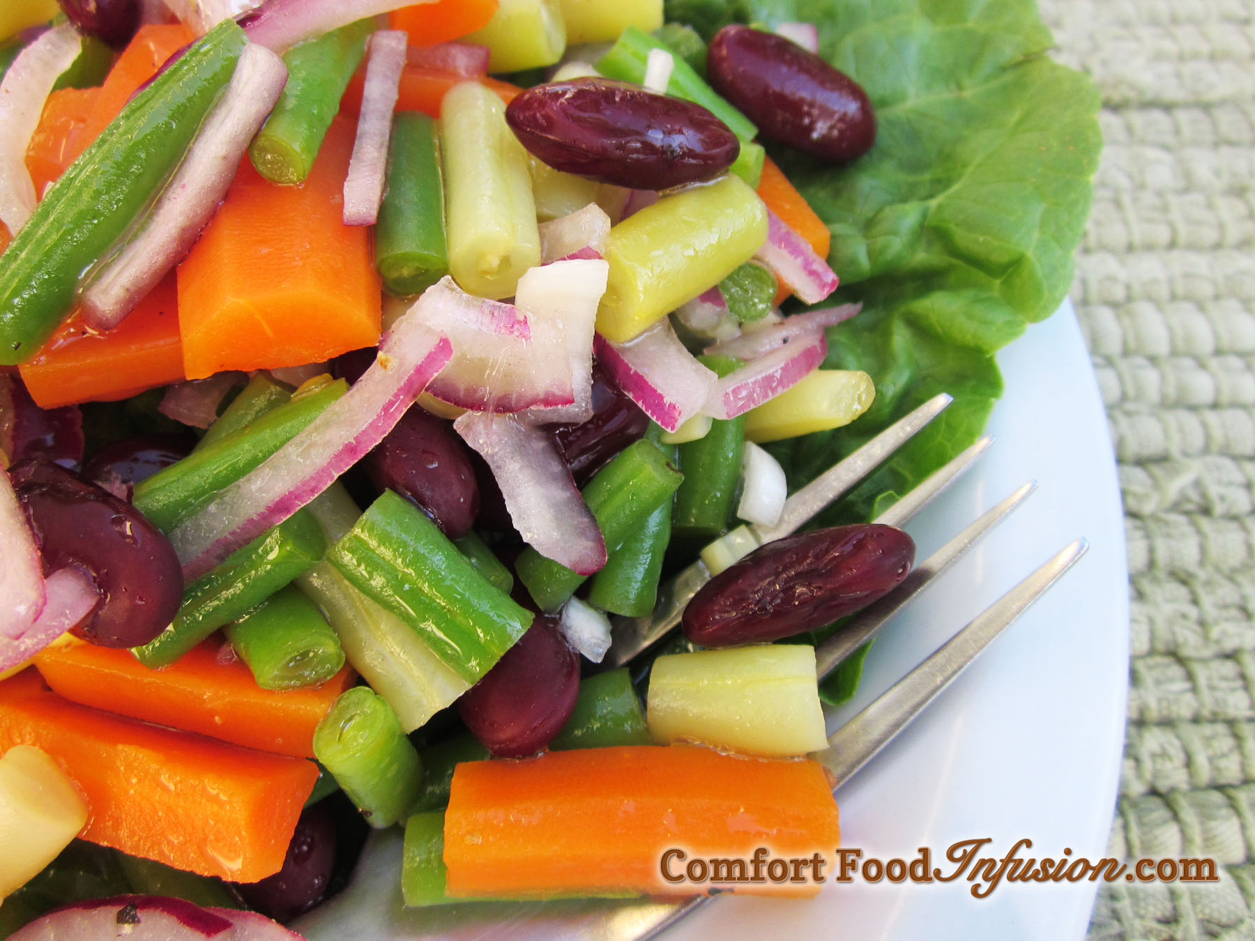 Three Bean and Carrot Salad