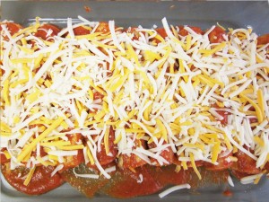 chicken enchilada prep