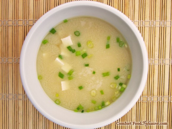 Miso Soup. Made with fresh miso paste.
