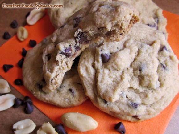 Peanut Butter Chocolate Chip Cookies. Uses my gluten free flour mix!