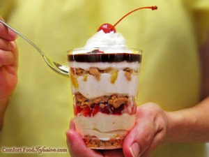 banana split eclair parfait