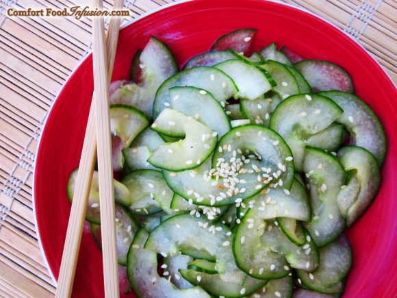 Japanese Cucumber Salad (Sunomono). Simple, cool and delicious.